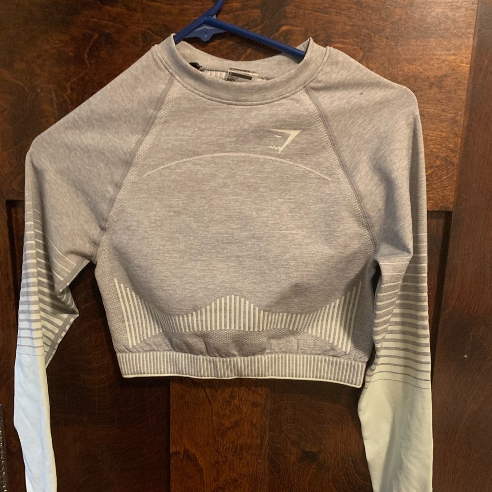 Gymshark long sleeve crop top size m